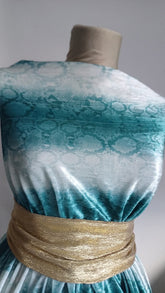 Ice Velvet - catifea elastică Imprimeu  Piele Șarpe CAT1046